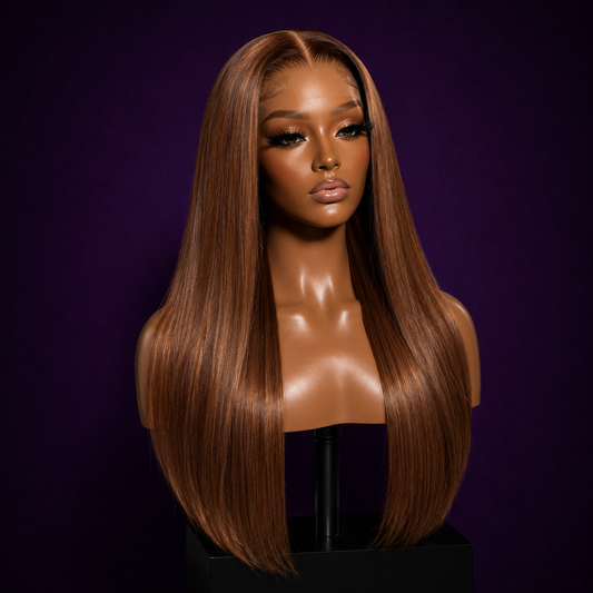 Glueless Chocolate Brown Frontal Unit