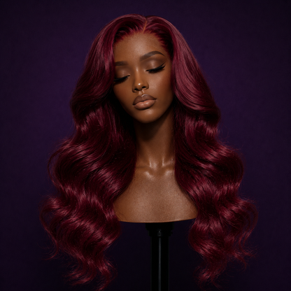 Glueless Burgundy Closure