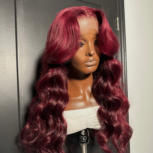 Glueless Burgundy Closure