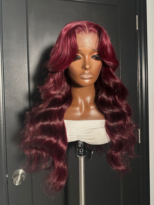 Glueless Burgundy Frontal